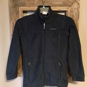 Girl’s Columbia Black Fleece Jacket Size LG 14/16